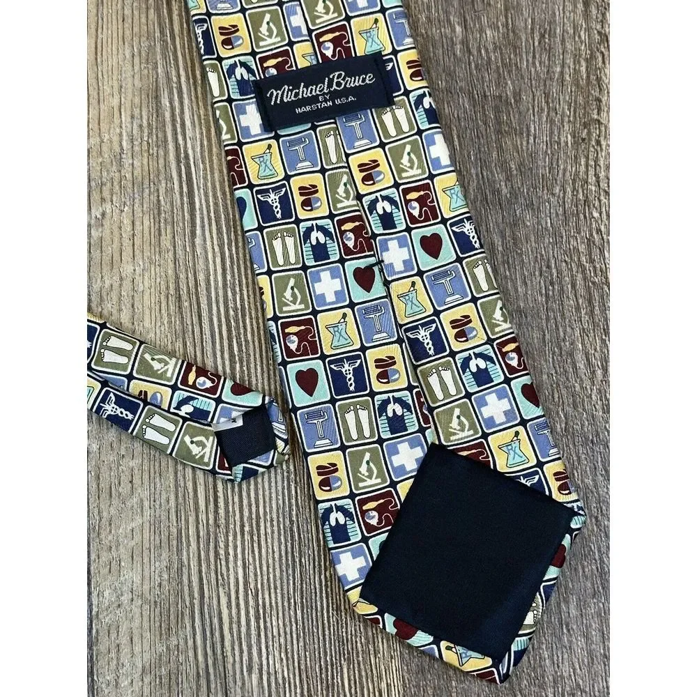 MD Doctor Medical Professional Pharmacist Michael Bruce‎ USA Silk Necktie